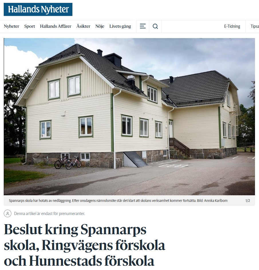 HN: Beslut kring Spannarps skola