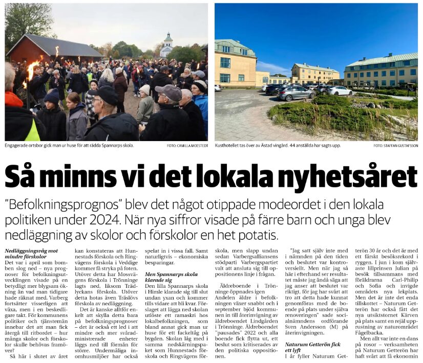 Varbergs Tidning: Så minns vi det lokala nyhetsåret